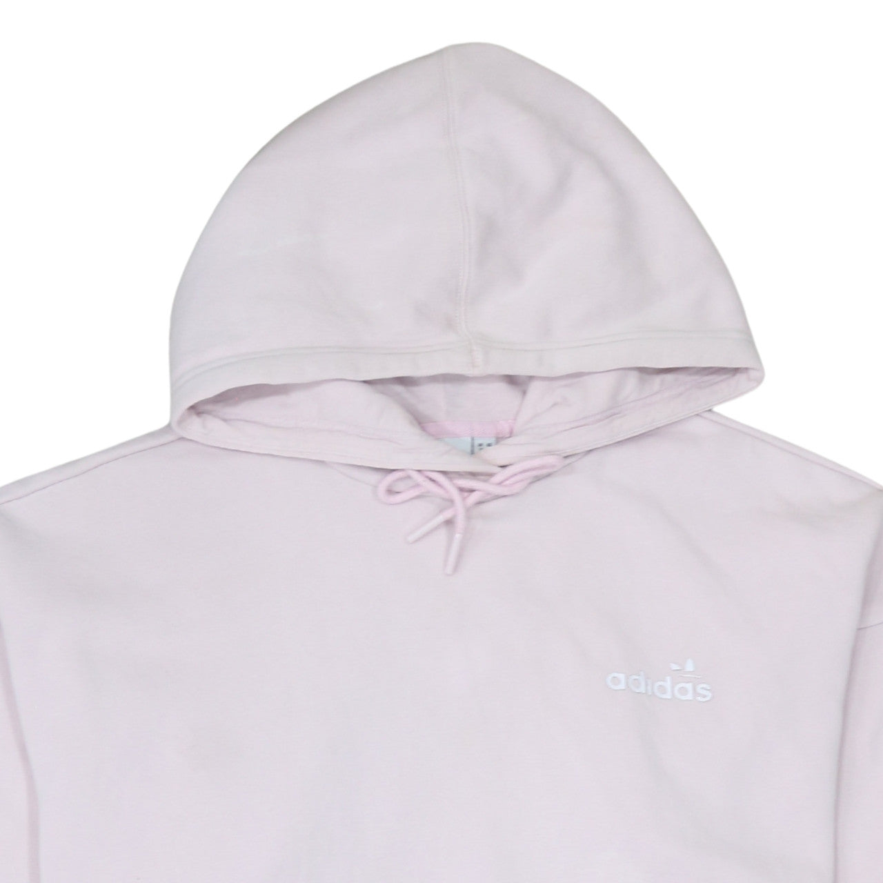 Adidas Womens Pink Pullover Hoodie Size 14 Logo Hooded Sweatshirt