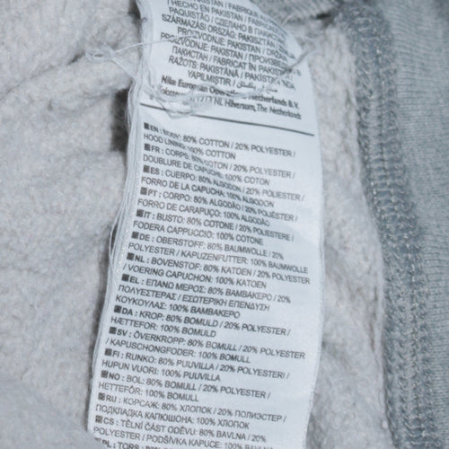 Nike Women’s Grey Hoodie Medium Pullover Sweatshirt Cotton Blend