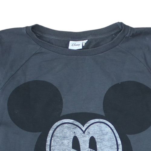 Disney Atmosphere Women's Grey Mickey Mouse Pullover Sweatshirt Size 14