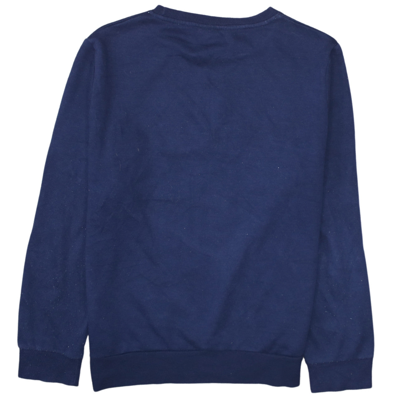 Disney Womens Navy Blue Stitch Sweatshirt Size S 10/12 Crew Neck