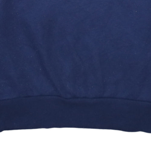 Disney Womens Navy Blue Stitch Sweatshirt Size S 10/12 Crew Neck