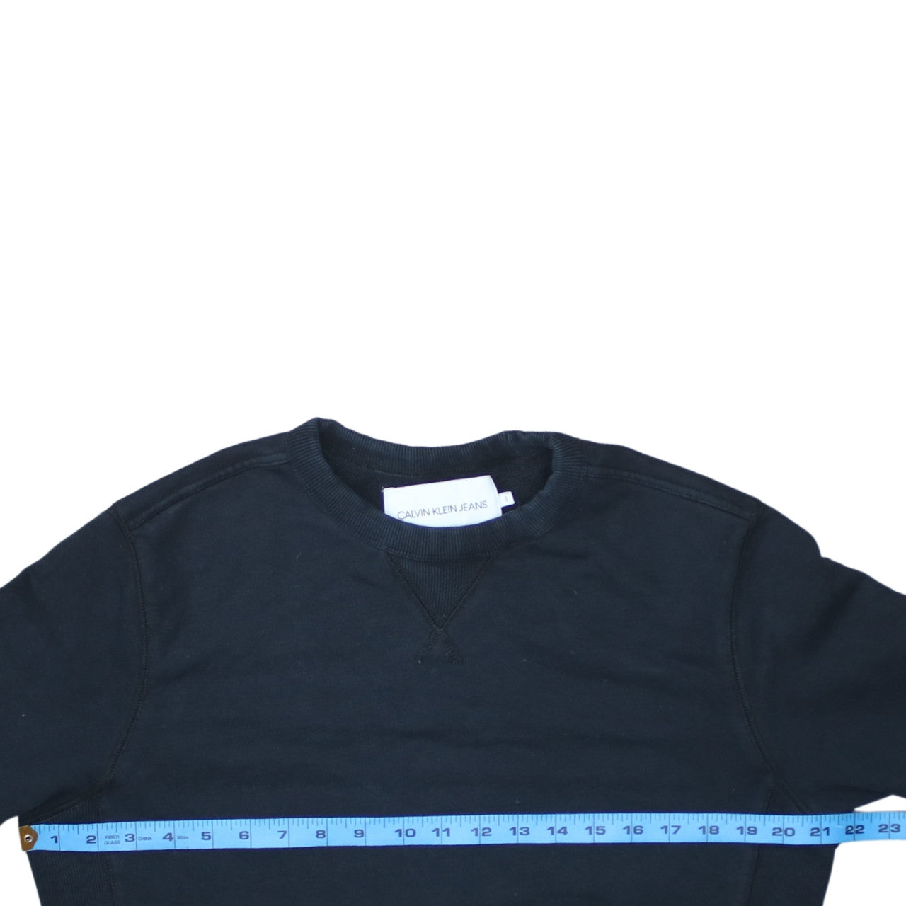Calvin Klein Jeans Men's Black Crew Neck Cotton Sweatshirt S