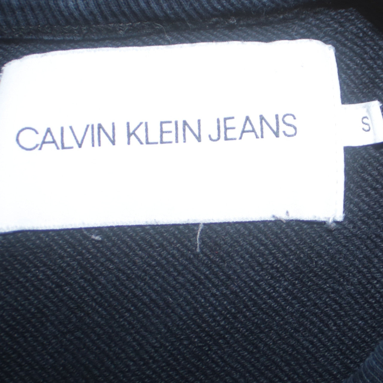 Calvin Klein Jeans Men's Black Crew Neck Cotton Sweatshirt S