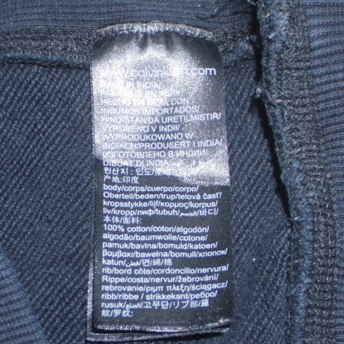 Calvin Klein Jeans Men's Black Crew Neck Cotton Sweatshirt S