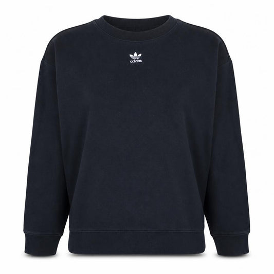 Front view of Adidas women’s black crew neck pullover sweatshirt xs classic fit
