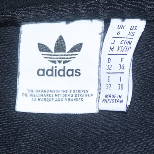 Adidas Womens Black Crew Neck Pullover Sweatshirt XS Classic Fit