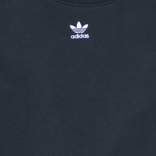 Adidas Womens Black Crew Neck Pullover Sweatshirt XS Classic Fit