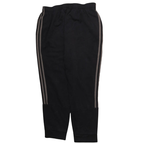 Adidas Men's Black Jogger Trousers Size M Tapered Fit