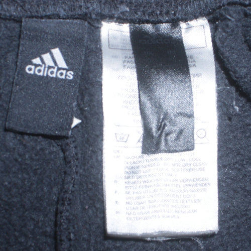 Adidas Men's Black Jogger Trousers Size M Tapered Fit