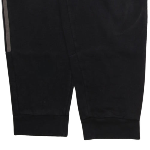 Adidas Men's Black Jogger Trousers Size M Tapered Fit