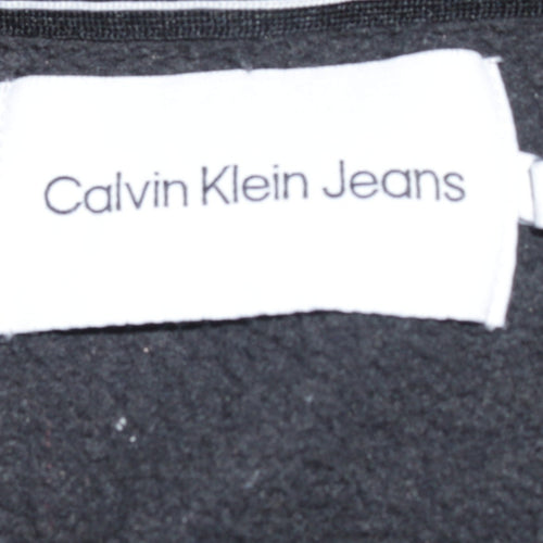 Calvin Klein Jeans Men's Black Logo Sweatshirt M Regular Fit