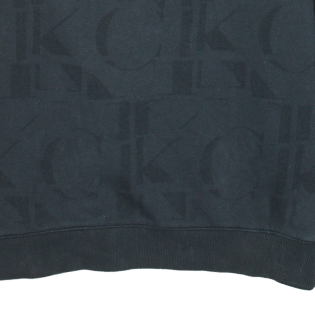 Calvin Klein Jeans Men's Black Logo Sweatshirt M Regular Fit