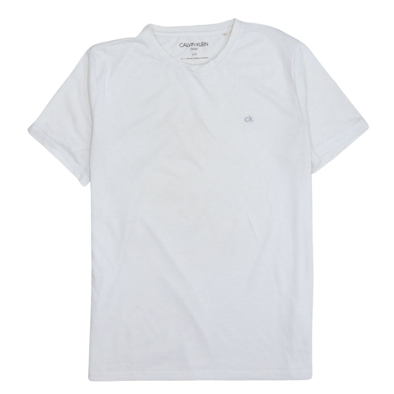 Calvin Klein Men's White Polyester Golf T-Shirt Size L