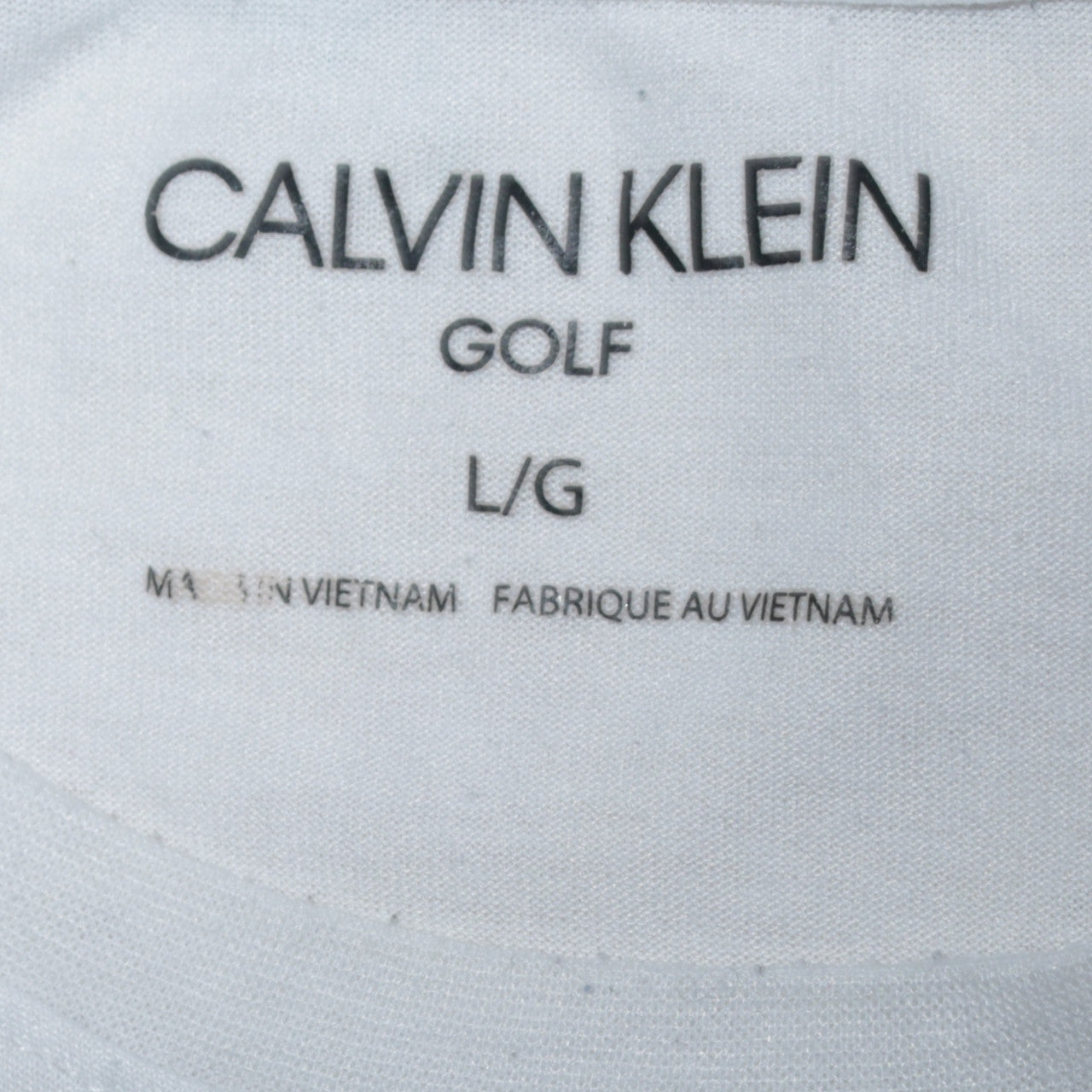 Calvin Klein Men's White Polyester Golf T-Shirt Size L