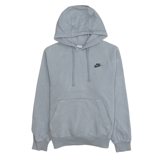 Nike Men Grey Pullover Hoodie Regular Fit S Fleece Sportswear