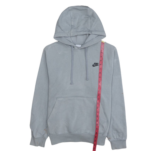 Nike Men Grey Pullover Hoodie Regular Fit S Fleece Sportswear