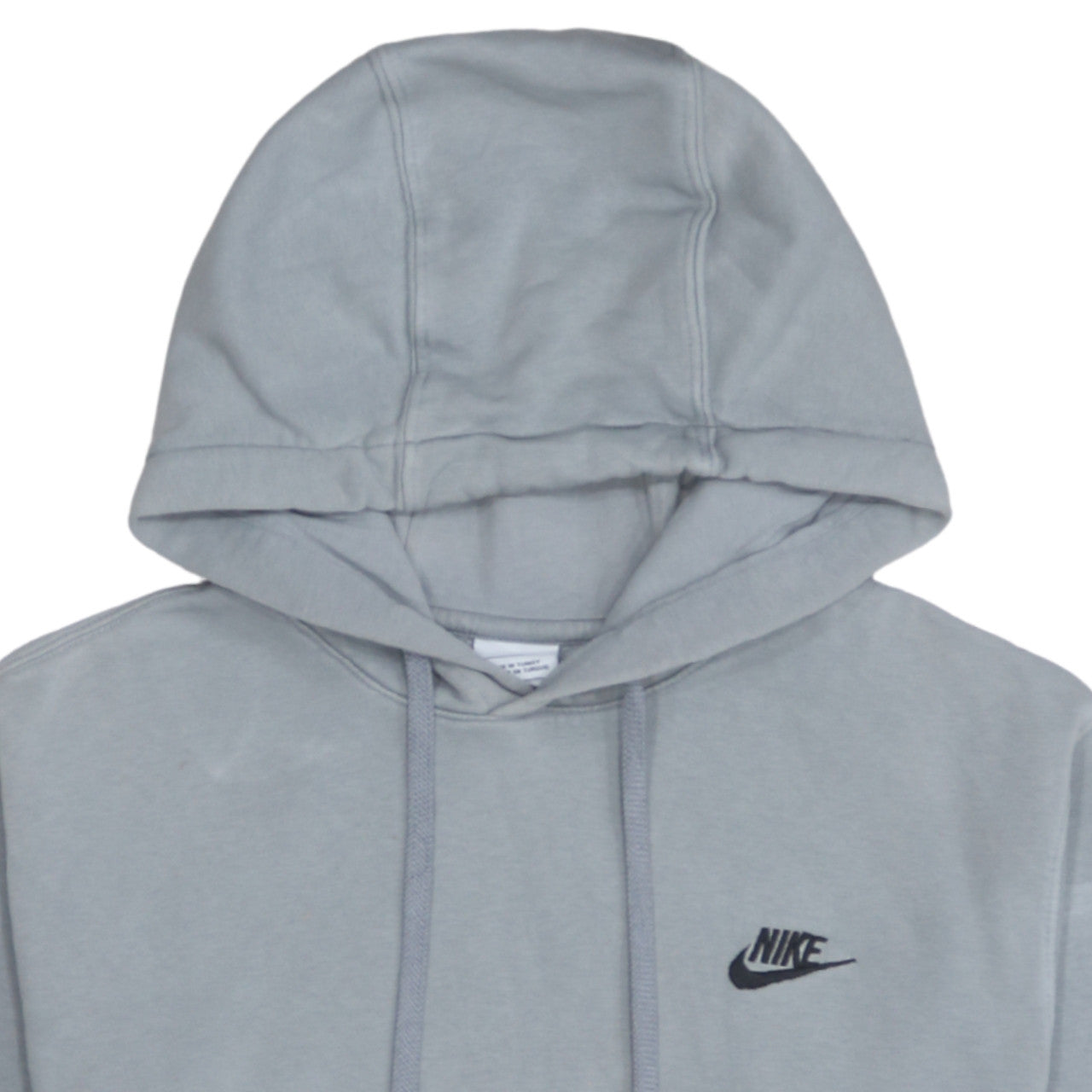 Nike Men Grey Pullover Hoodie Regular Fit S Fleece Sportswear