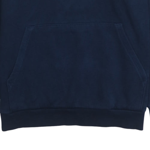 Adidas Boys Navy Blue Pullover Hoodie Sweatshirt 14 Years Logo Print