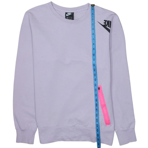 Nike Womens Lilac Sweatshirt Small Crew Neck Long Sleeve Pullover
