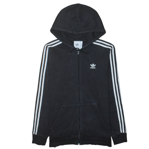 Adidas Men's Black Full Zip Hoodie Small Logo Sportswear