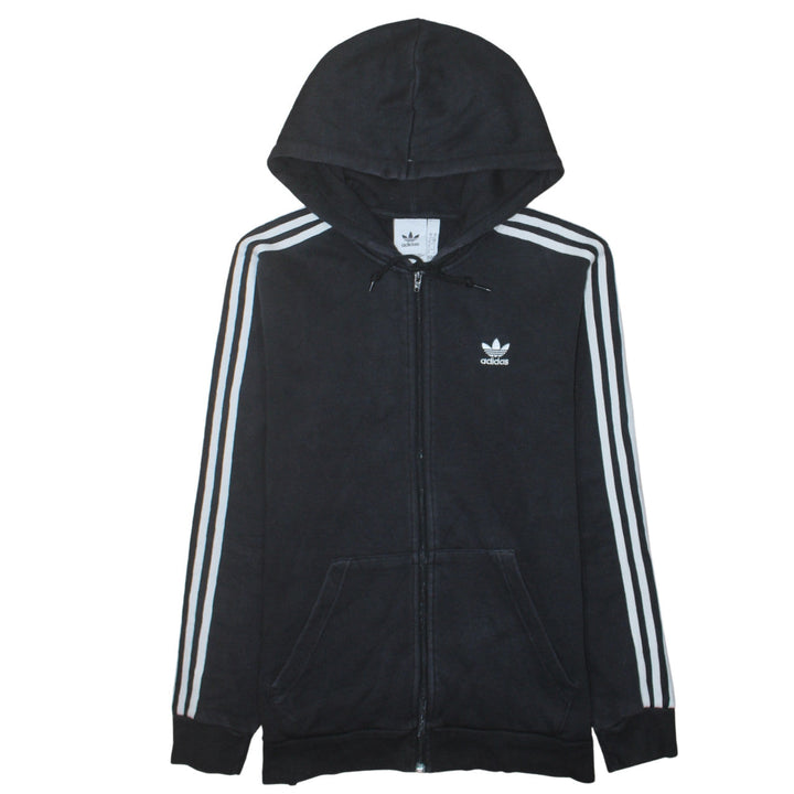 Adidas Men's Black Full Zip Hoodie Small Logo Sportswear