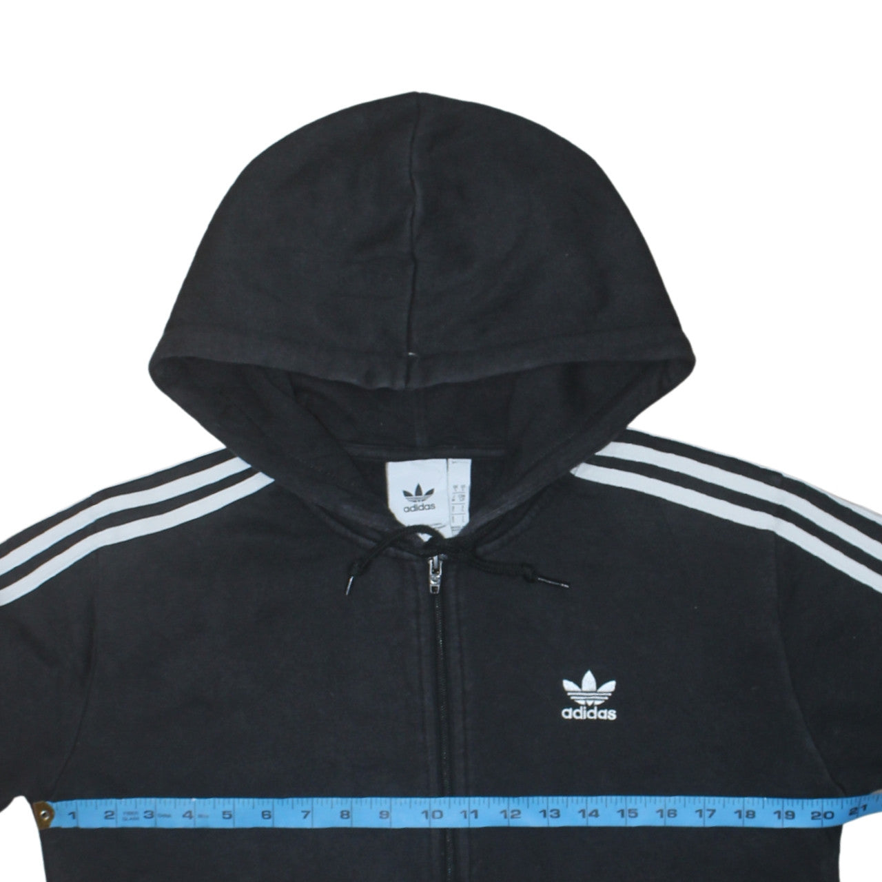 Adidas Men's Black Full Zip Hoodie Small Logo Sportswear
