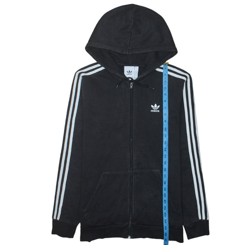 Adidas Men's Black Full Zip Hoodie Small Logo Sportswear