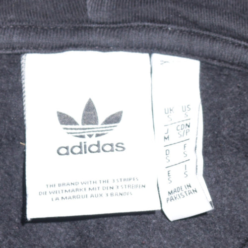Adidas Men's Black Full Zip Hoodie Small Logo Sportswear