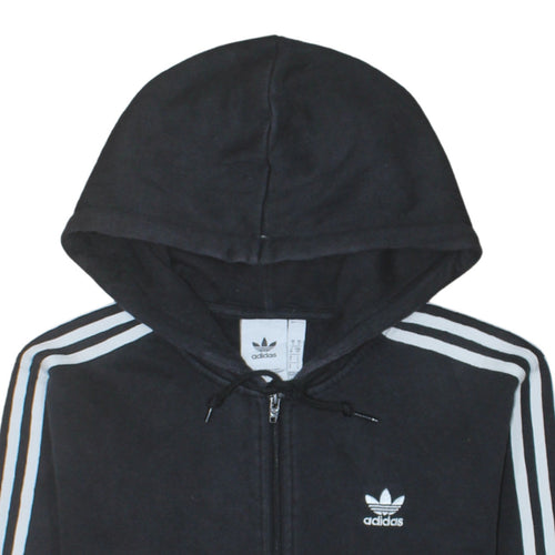 Adidas Men's Black Full Zip Hoodie Small Logo Sportswear
