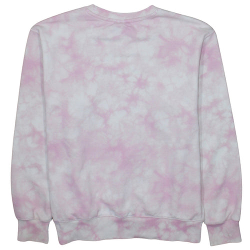 Champion Women Pink Tie Dye Pullover Sweatshirt Size L Cotton Blend