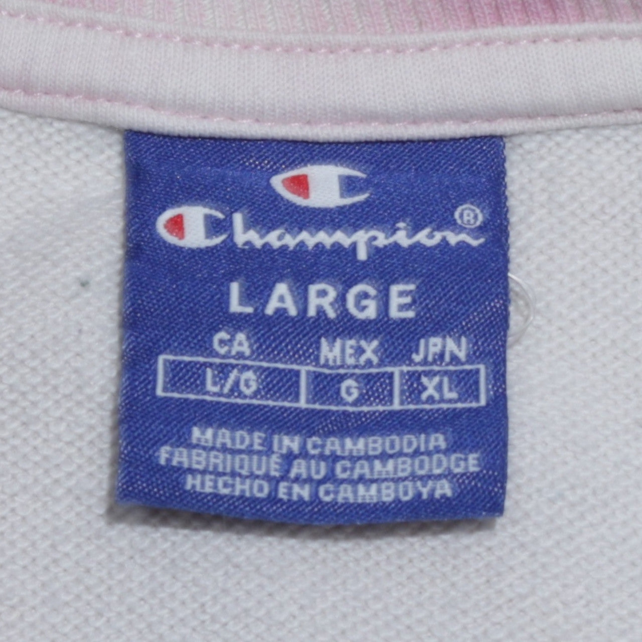 Champion Women Pink Tie Dye Pullover Sweatshirt Size L Cotton Blend