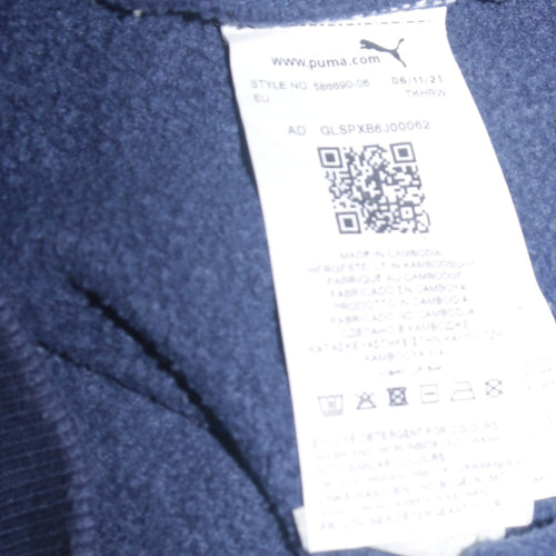 Puma Men's Blue Pullover Hoodie Small Regular Fit Sportswear
