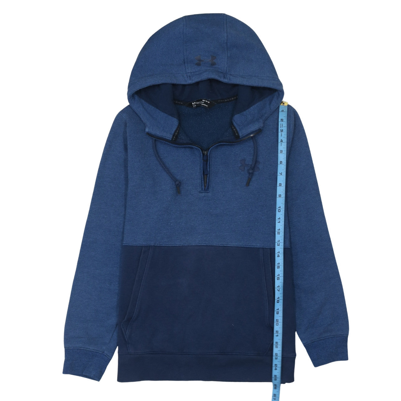 Under Armour Men's Blue Fleece 1/2 Zip Hoodie Medium ColdGear