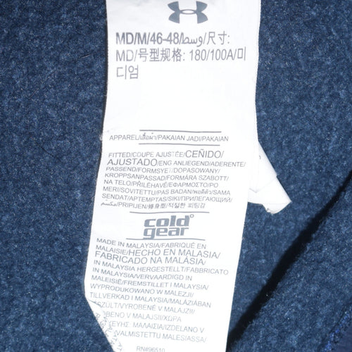 Under Armour Men's Blue Fleece 1/2 Zip Hoodie Medium ColdGear
