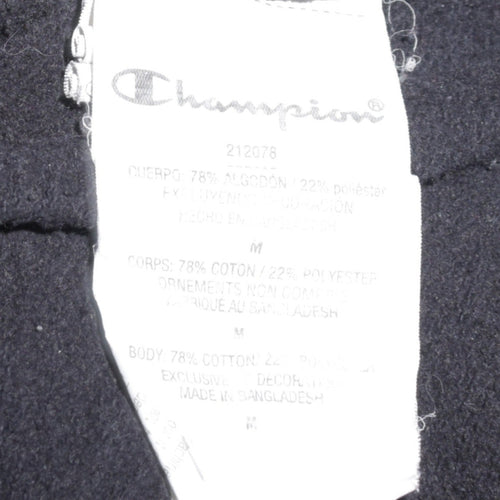 Champion Men's Black Medium Pullover Crew Neck Logo Sweatshirt