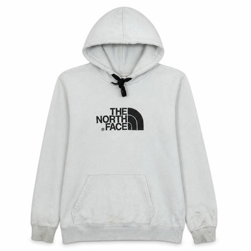 The North Face Women White Pullover Hoodie Size L Cotton Logo Casual