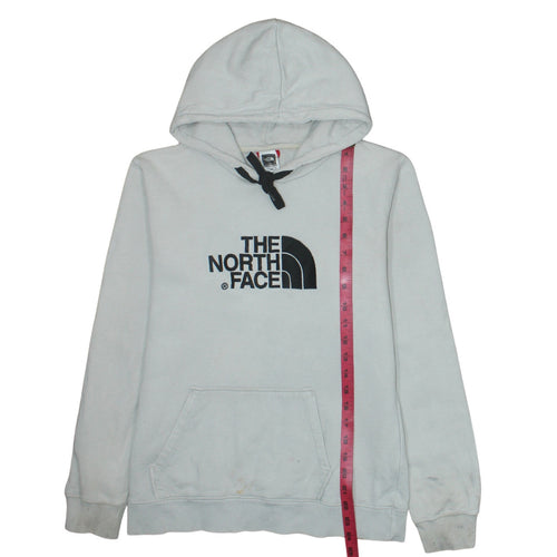The North Face Women White Pullover Hoodie Size L Cotton Logo Casual