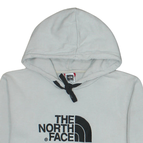 The North Face Women White Pullover Hoodie Size L Cotton Logo Casual