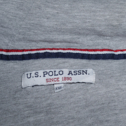 U.S. Polo Assn. Men’s Grey Full Zip Hoodie 2XL Classic Sportswear
