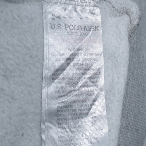 U.S. Polo Assn. Men’s Grey Full Zip Hoodie 2XL Classic Sportswear