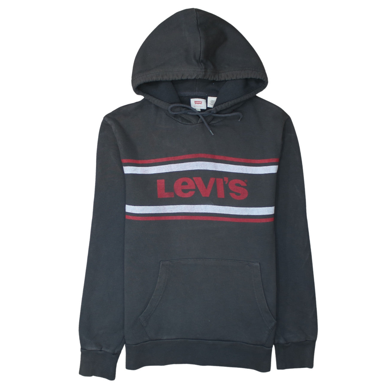 Levi's Men's Black Pullover Hoodie M Graphic Logo Cotton Fleece