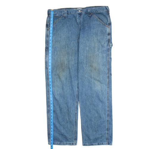 Lee Men's Blue Carpenter Relaxed Fit Denim Jeans 38x32