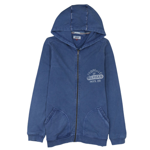Hilfiger Denim Men's Blue Full Zip Hoodie Size L Regular Fit