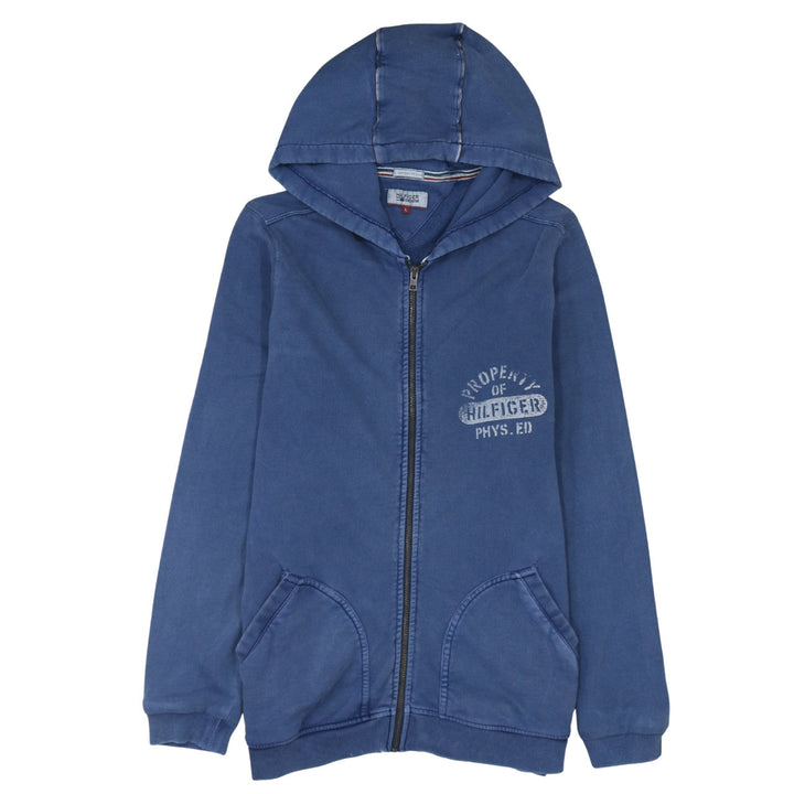 Hilfiger Denim Men's Blue Full Zip Hoodie Size L Regular Fit