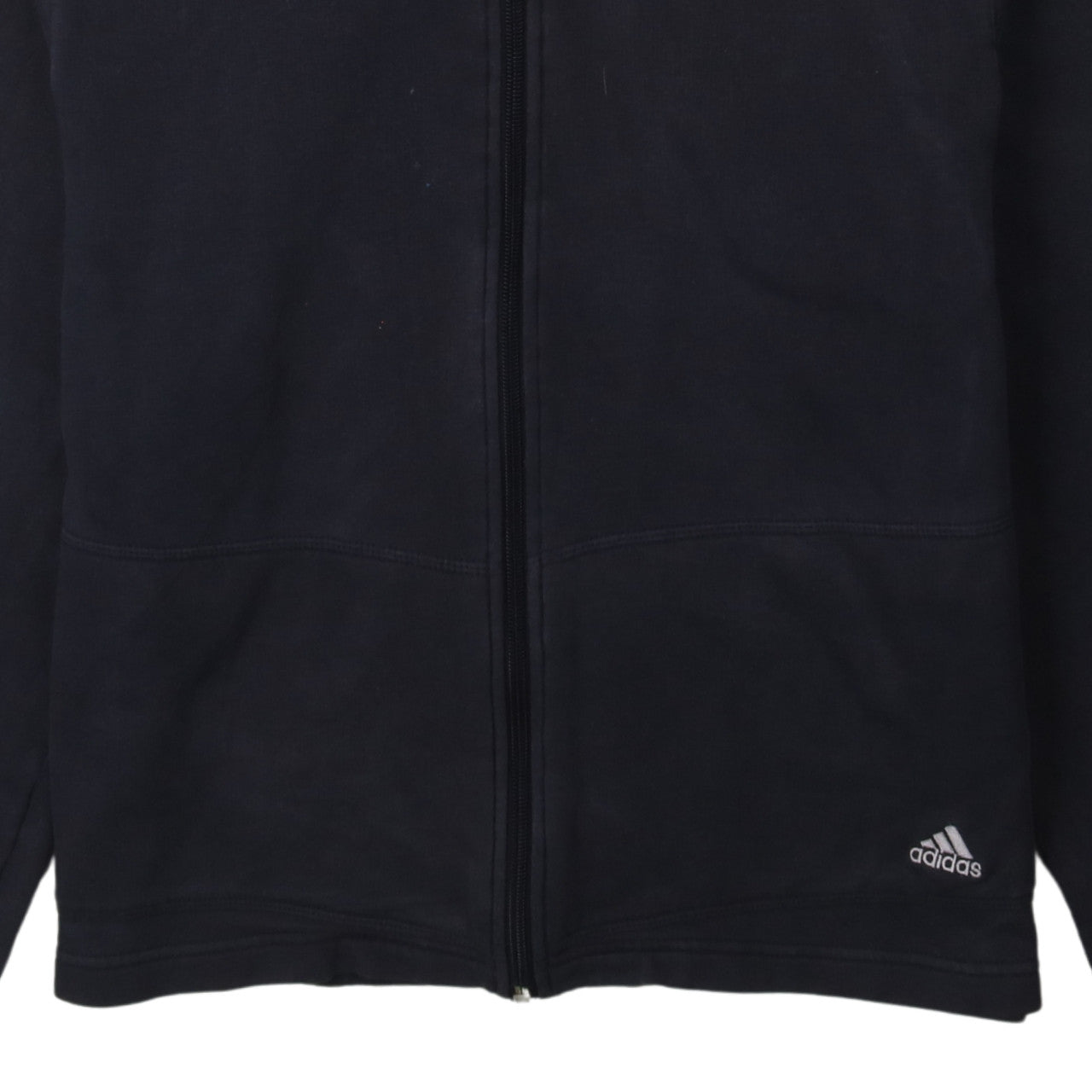 Adidas Womens Black Full Zip Hoodie Size M Classic Hooded Sweatshirt
