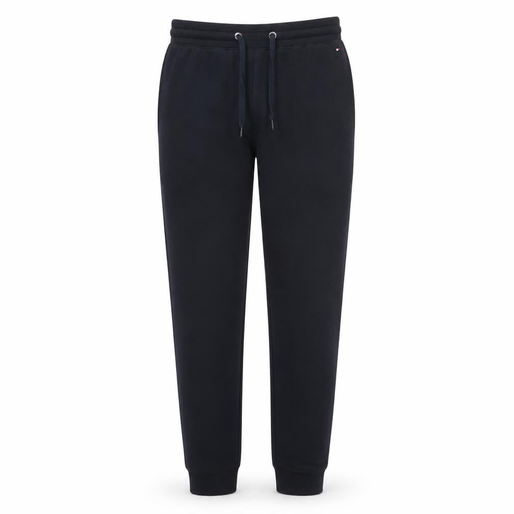 Front view of Tommy Hilfiger Men's Black XS Jogger Sweatpants with Logo