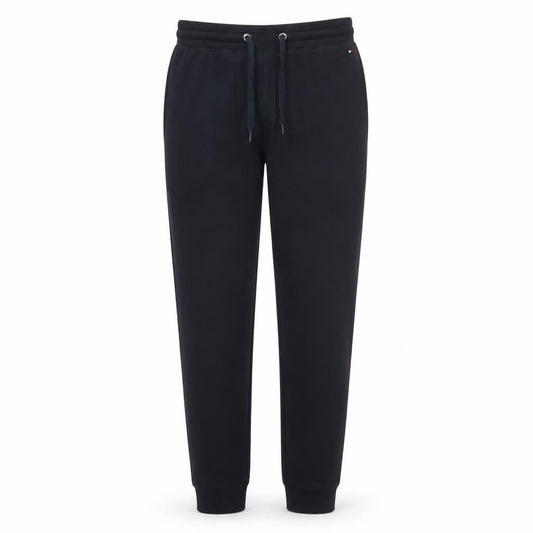 Front view of Tommy Hilfiger Men's Black XS Jogger Sweatpants with Logo