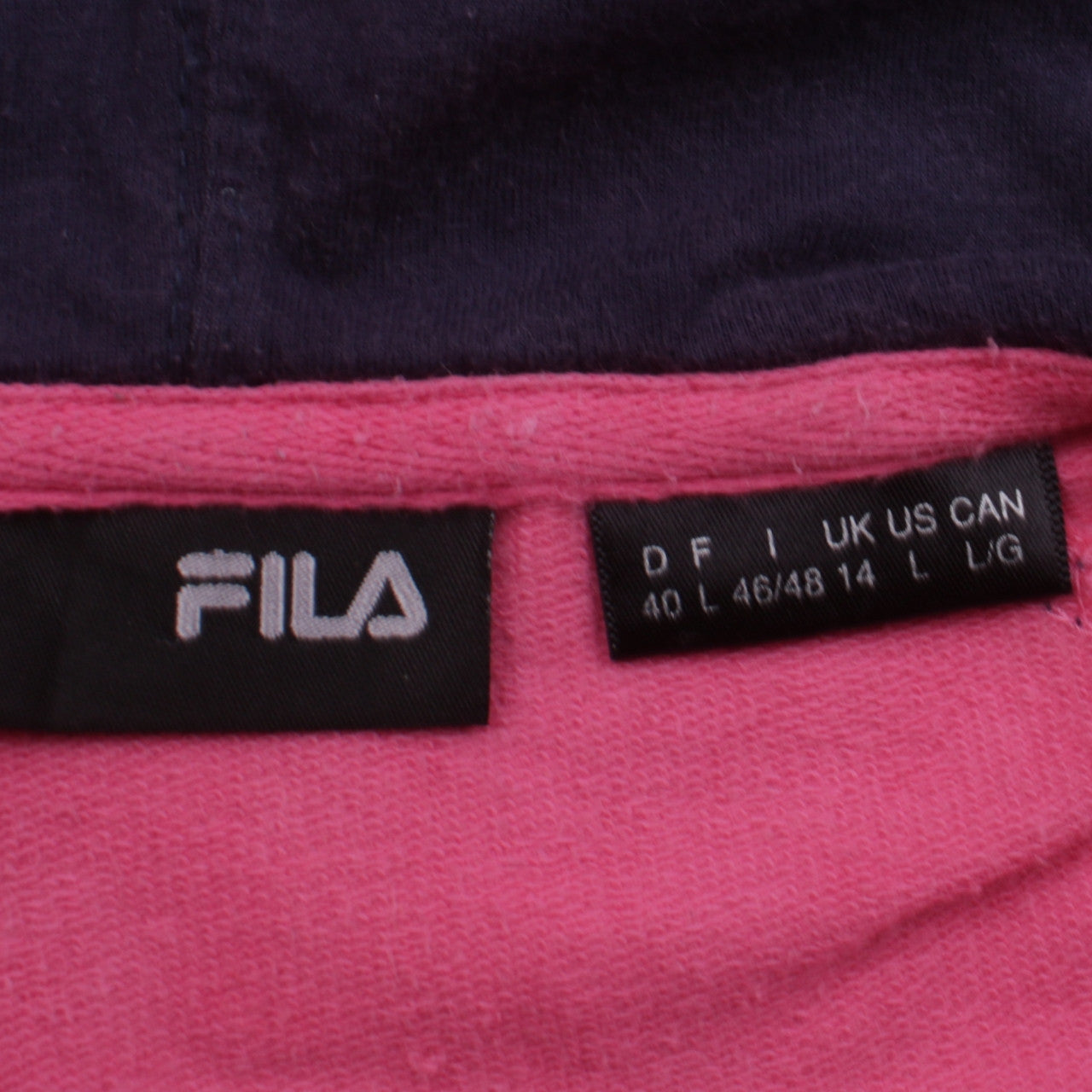 Fila Women's Pink Full Zip Hoodie Size 14 L