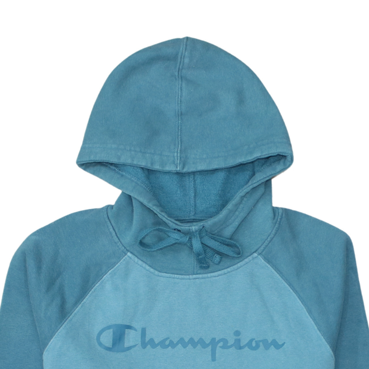 Champion Men's Blue Pullover Hoodie Medium Fleece Logo Sweatshirt
