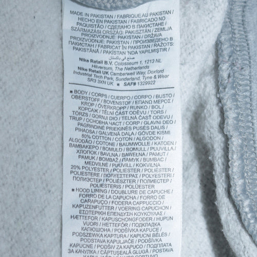 Nike Men’s Grey Pullover Hoodie XS Regular Fit Sportswear